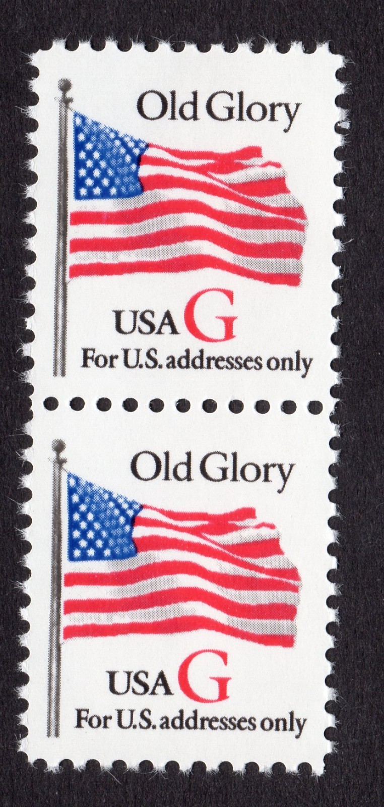 Scott #2882 Old Glory Flag w/Red G Pair of Stamps - MNH