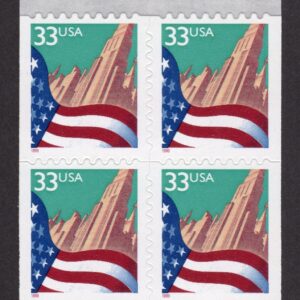 Scott #3279 Flag over City Booklet Block of 4 Stamps - MNH XF