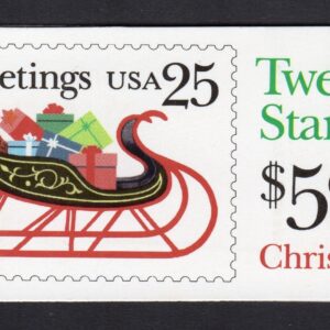 Scott #BK168 (2429a) Christmas Sleigh Booklet of 20 Stamps - MNH
