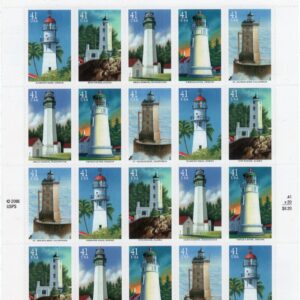 Scott #4150a Pacific Lighthouses (Diamond Head) Full Sheet of 20 Stamps - MNH