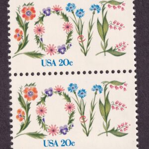 Scott #1951 Love Flowers Pair of Stamps - MNH