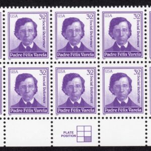 Scott #3166 Padre Felix Varela Plate Block of 10 Stamps - MNH Bottom LR