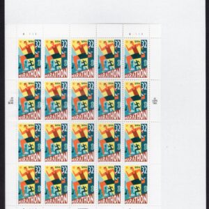 Scott #3397 Summer Sports (Marathon) Full Sheet of 20 Stamps - Sealed White