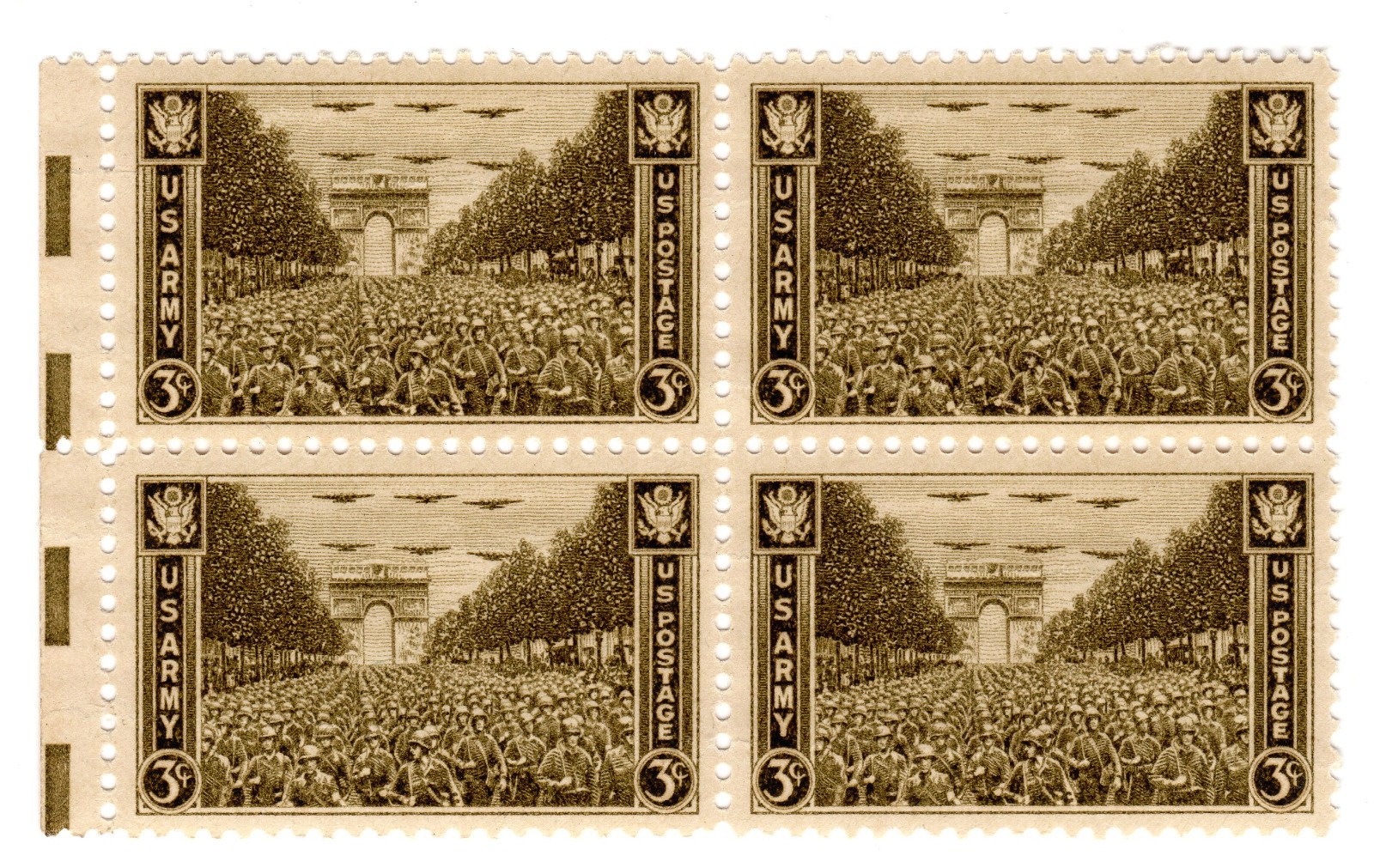 Scott #934 US Army in Paris Block of 4 Stamps - MNH w/EE Selvage
