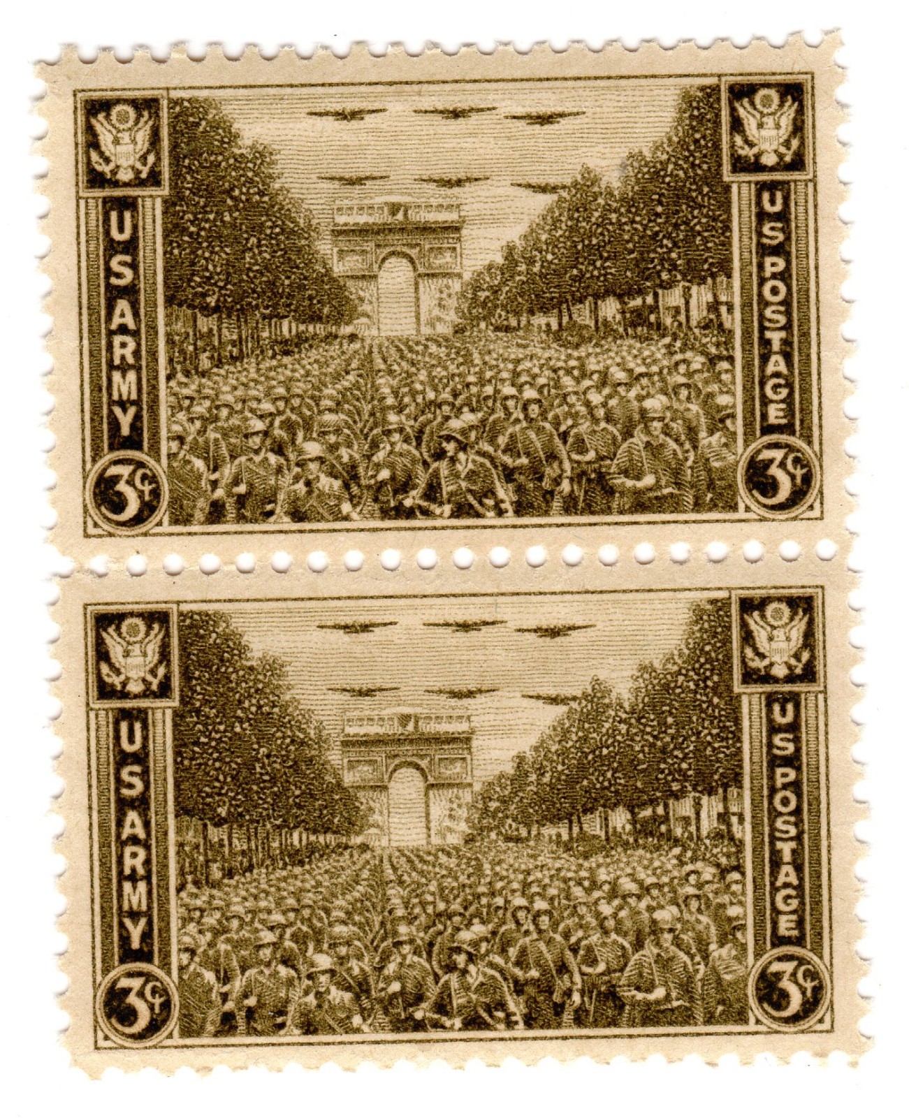 Scott #934 US Army in Paris Pair of Stamps - MNH