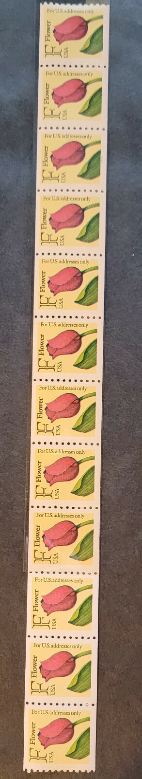 Scott #2518 Flower Coil of 12 Stamps - MNH