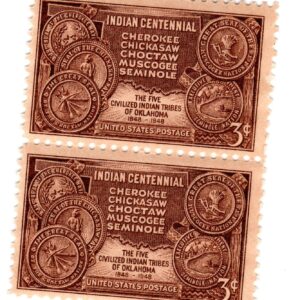 Scott #972 Oklahoma "Not Arizona" Indian Tribes Pair of Stamps - MNH