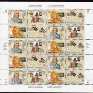 Scott #2782a (2779-82) National Postal Museum Sheet of 20 Stamps MNH P#A3-444444