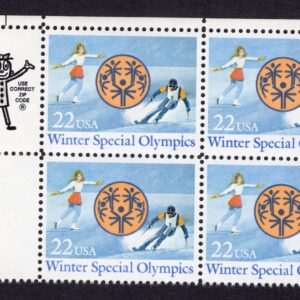 Scott #2142 Winter Special Olympics Zip Block of 4 Stamps - MNH PC#7