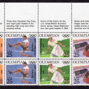 Scott #2496-2500a Olympian Eagle & Description Block of 10 Stamps - MNH UL