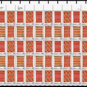 Scott #2238b (2235) Navajo Art (Folk Series) Sheet of 50 Stamps - MNH P#1211-1