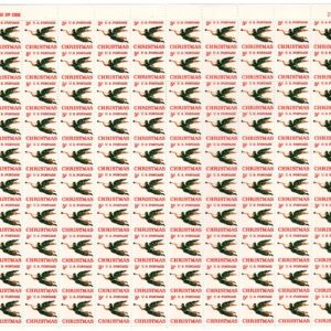 Scott #1276 Christmas Angel w/ Trumpet Full Sheet of 50 Stamps - MNH P#28231 UR