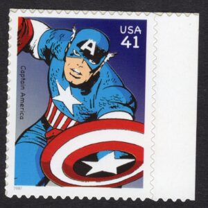 Scott #4159e Marvel's Captain America Single Stamp - MNH