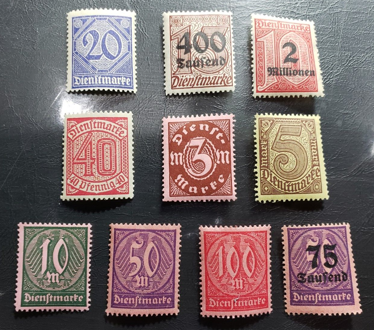 Stamp Europe Germany Official Stamp Issues of the Republic - set of 10