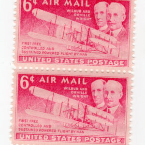 Scott #c45 Wilbur & Orville Wright Airmail Block of 6 Stamps - MNH