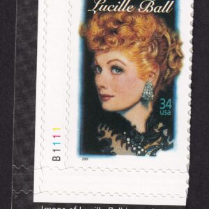 Scott #3523 Lucille Ball (Legends of Hollywood) Plate # Single Stamp - MNH LL