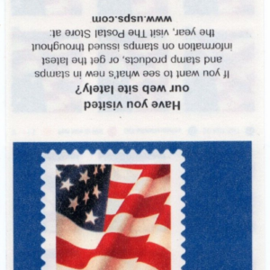 Scott #3625a Flag Booklet pane of 18 Stamps - MNH
