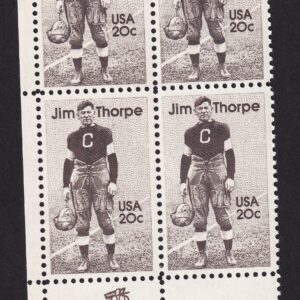 Scott #2089 Jim Thorpe (Indian, Olympian) Zip Block of 4 Stamps - MNH