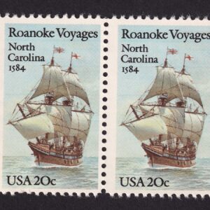 Scott #2093 Roanoke Voyages Pair of Stamps - MNH