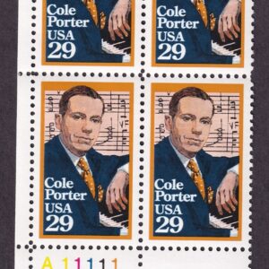 Scott #2550 Cole Porter (Black Heritage) Plate Block of 4 Stamps - MNH LL