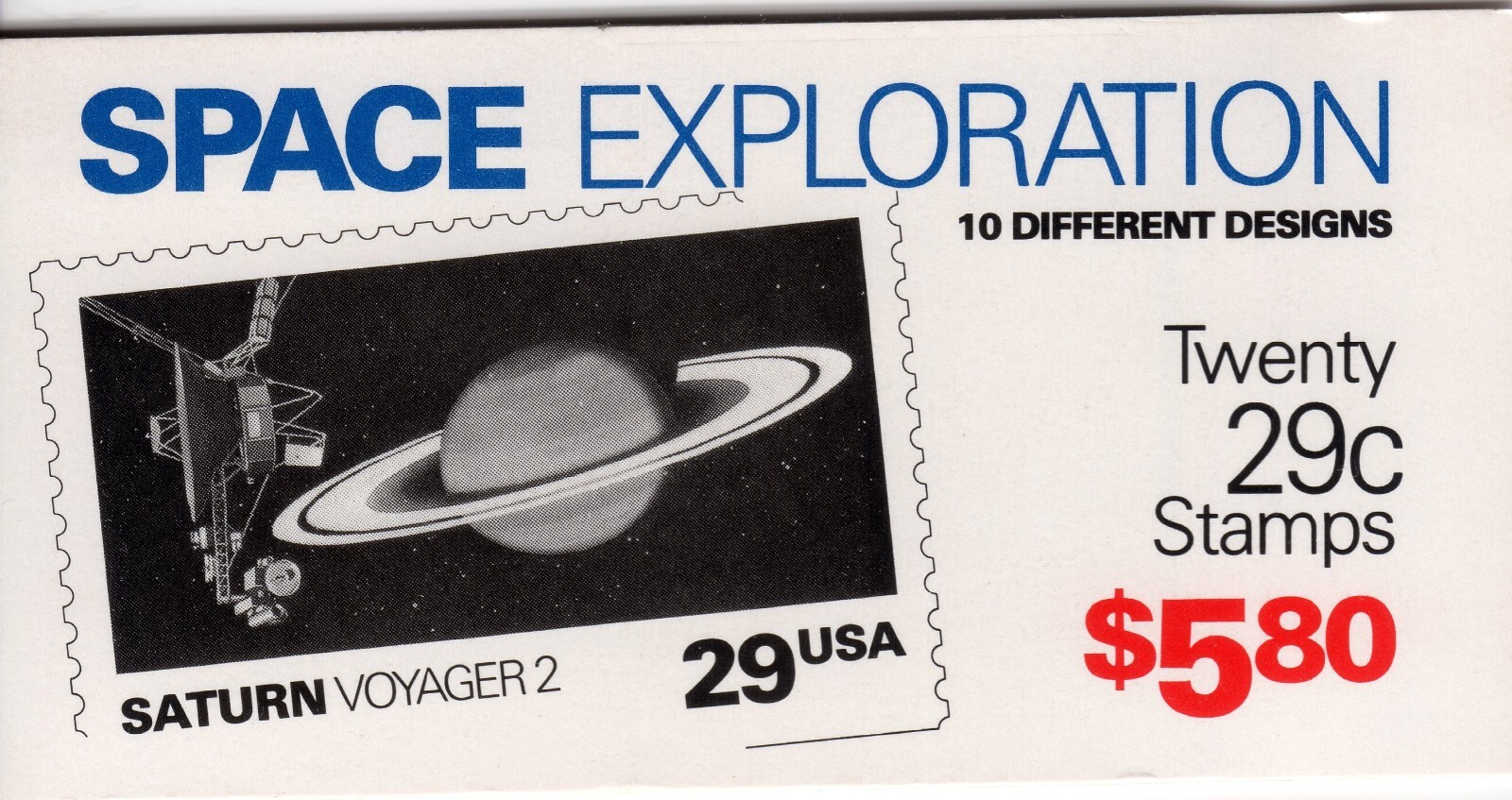 Scott #BK192 (2568-2577) Space Exploration (Saturn) Booklet of 20 Stamps - MNH