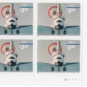 Scott #3261 $3.20 Space Shuttle Landing Plate Block of 4 Stamps (LR)