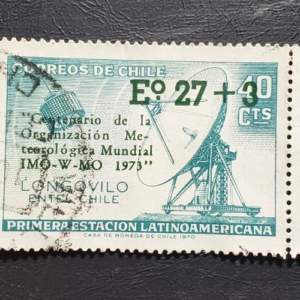 Stamp Latin America Chile 1971 Satellite & Radio Station sc# 402 A213