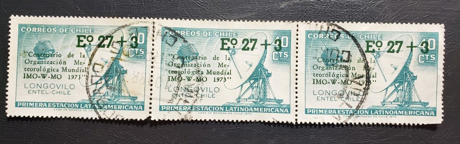 Stamp Latin America Chile 1971 Satellite & Radio Station sc# 402 A213
