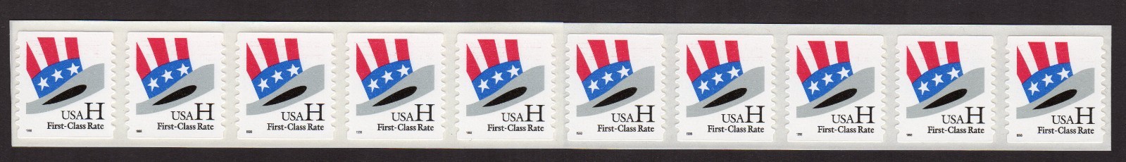 Scott #3266 Patriotic Hat H Rate Plate # Coil of 25 Stamps - MNH