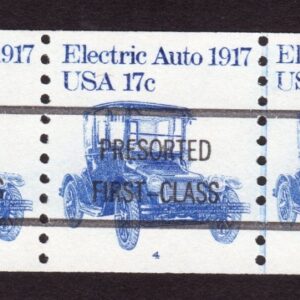 Scott #1906a Electric Auto 1917 Precancel PNC5 Stamp of 5 Coil - MNH P#4 A