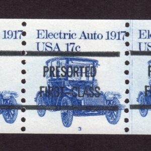 Scott #1906a Electric Auto 1917 Precancel PNC5 Stamp of 5 Coil - MNH P#3 A