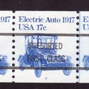 Scott #1906a Electric Auto 1917 Precancel PNC5 Stamp of 5 Coil - MNH P#7 A