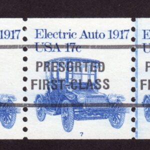 Scott #1906a Electric Auto 1917 Precancel PNC5 Stamp of 5 Coil - MNH P#7 B