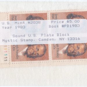Scott #2038 Joseph Priestley (Chemistry) Plate Block of 4 Stamps - Mystic