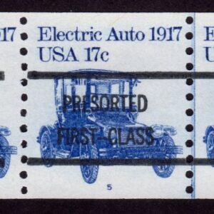 Scott #1906a Electric Auto 1917 Precancel PNC5 Stamp of 5 Coil - MNH P#5 A
