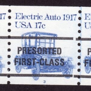 Scott #1906a Electric Auto 1917 Precancel PNC5 Stamp of 5 Coil - MNH P#3 C