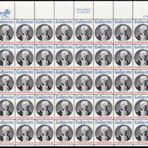 Scott #1716 Lafayette Sheet of 40 Stamps - MNH UR