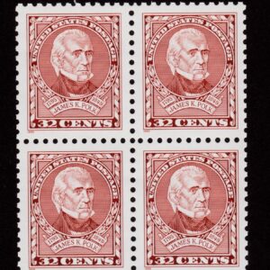 Scott #2587 James K. Polk Block of 4 Stamps - MNH