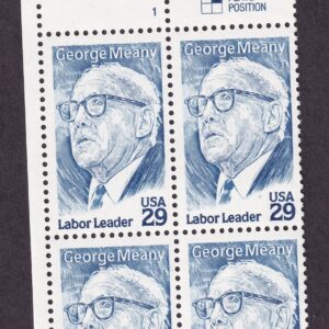 Scott #2848 George Meany Plate Block of 4 Stamps - MNH P#1 UL