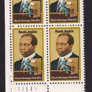 Scott #2044 20¢ Scott Joplin Black Heritage Plate Block of 4 Stamps - MNH LL