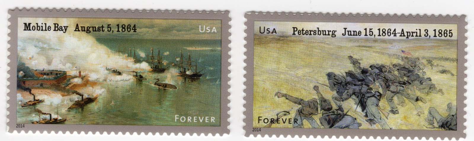 Scott #4911a (4910) 1864 Civil War Pair of Single Forever Stamps - MNH
