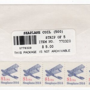 Scott #2468b Seaplane 1914 Plate # Coil (PNC5) of 5 Stamps - Sealed