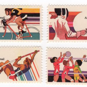 Scott #c112a Olympics Set of 4 Single Airmail Stamps - MNH