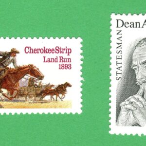 Scott #2754-2755 Cherokee Strip Land Run Dean Acheson Single Stamp - MNH