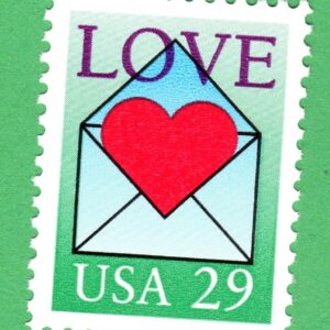 Scott #2618 Heart in Envelope Love Single Stamp - MNH