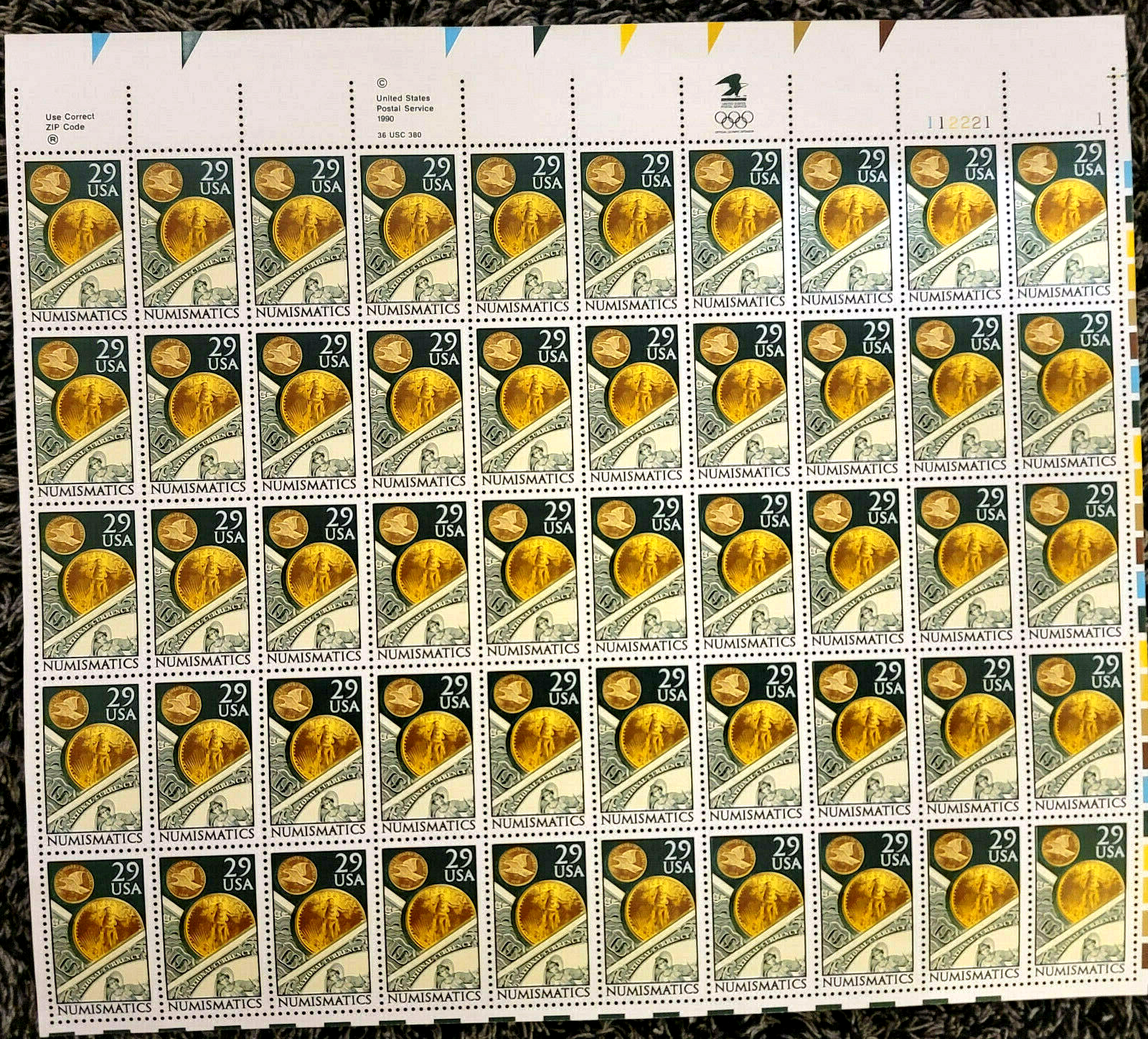 Scott #2558 Numismatics (Coin Collecting) Sheet of 50 Stamps - MNH UR