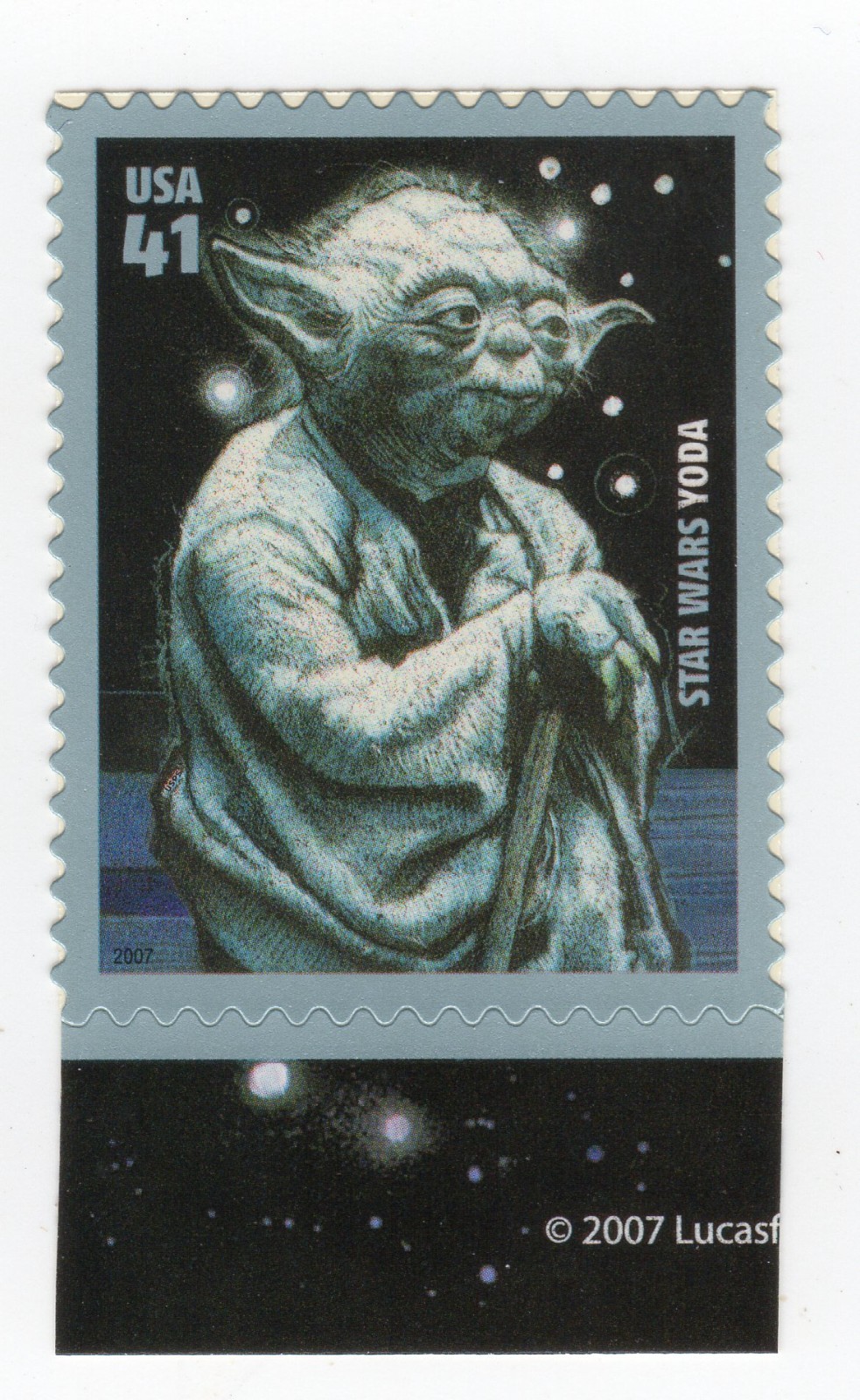 Scott #4205 Star Wars - Yoda Single Stamp - MNH w/Lucas selvage