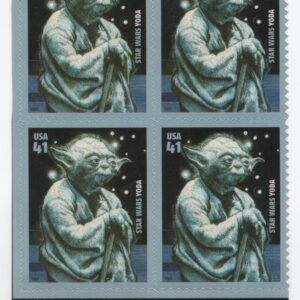 Scott #4205 Star Wars - Yoda Plate # Block of 4 Stamps - MNH LL