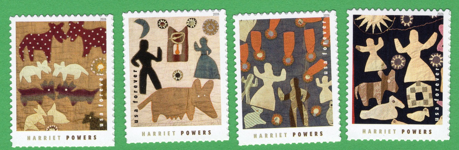 Scott #6058 Harriet Powers Set of 4 Forever Stamps - MNH 2026