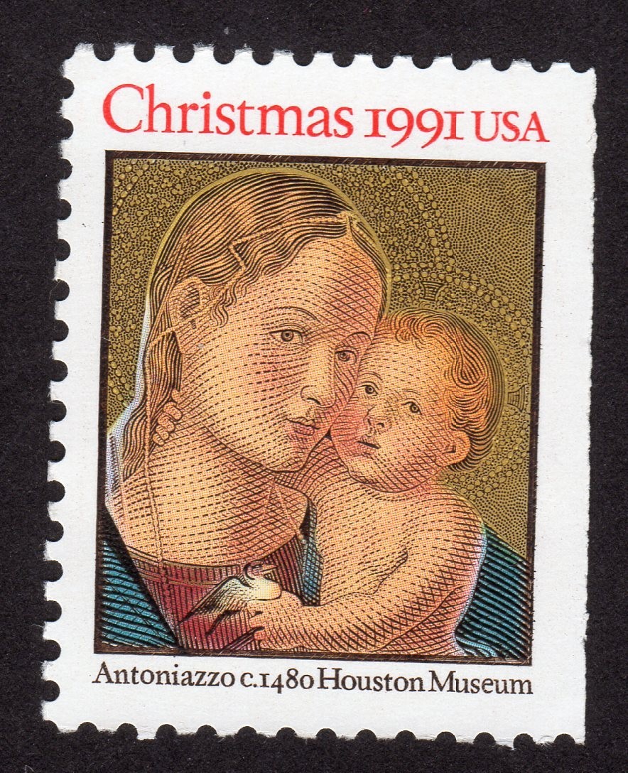 Scott #2578a Madonna & Child (Antoniazzo) Booklet Single Stamp - MNH